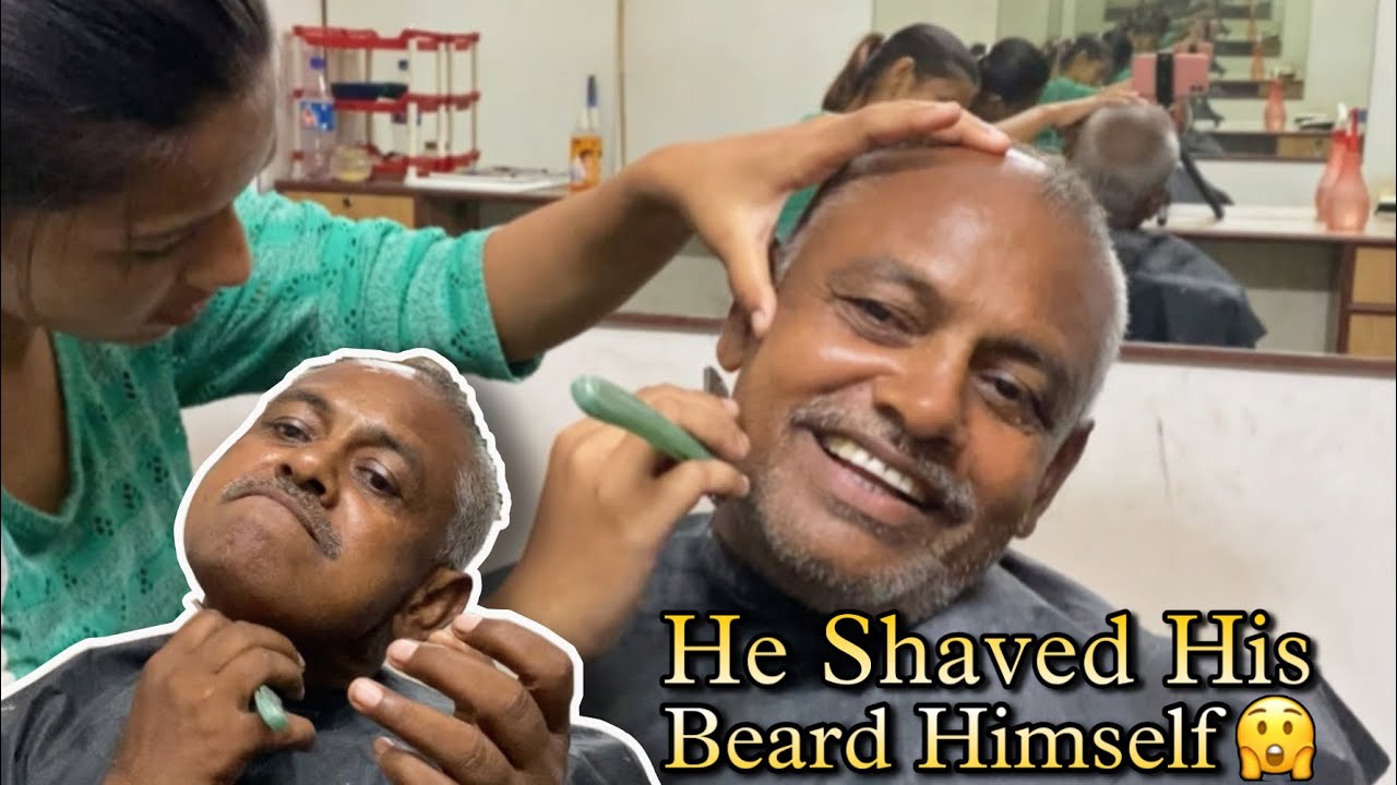 I Shaved The Old Man's Beard😅For The First Time🤓He Started Shaving His Own Beard | wonder trisha