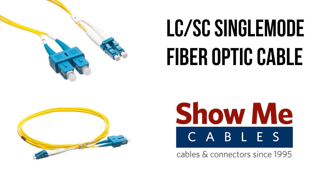 LC/SC 9/125 Singlemode Duplex Fiber Patch Cable - OS1