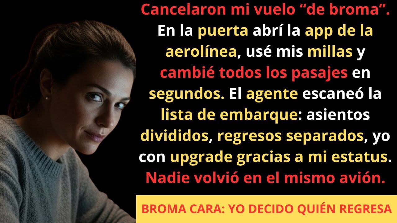 Cancelaron mi vuelo como “broma” — yo cambié los pasajes y nadie volvió en el mismo avión...