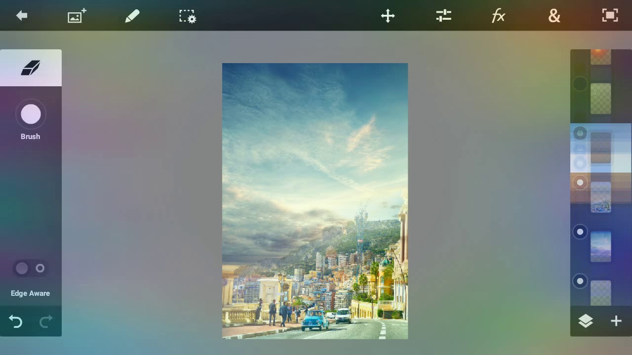 PS touch Editing with layers