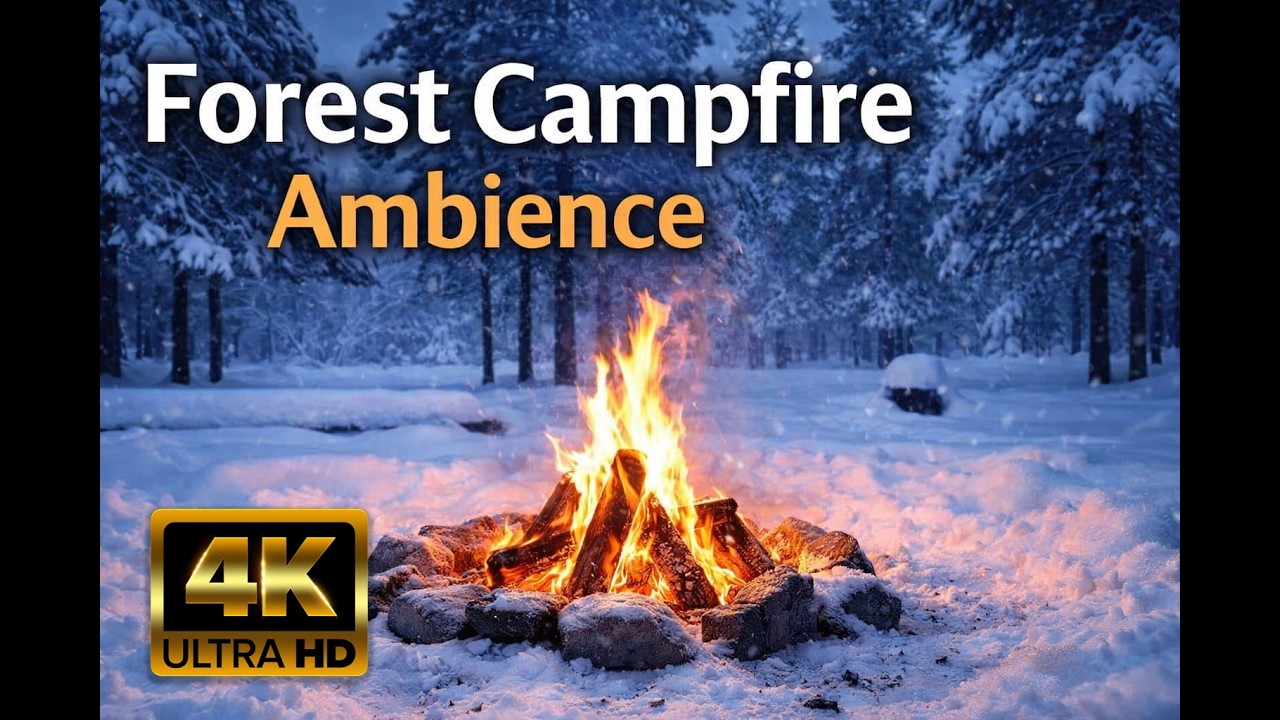 Peaceful Earth: Forest Campfire Ambience