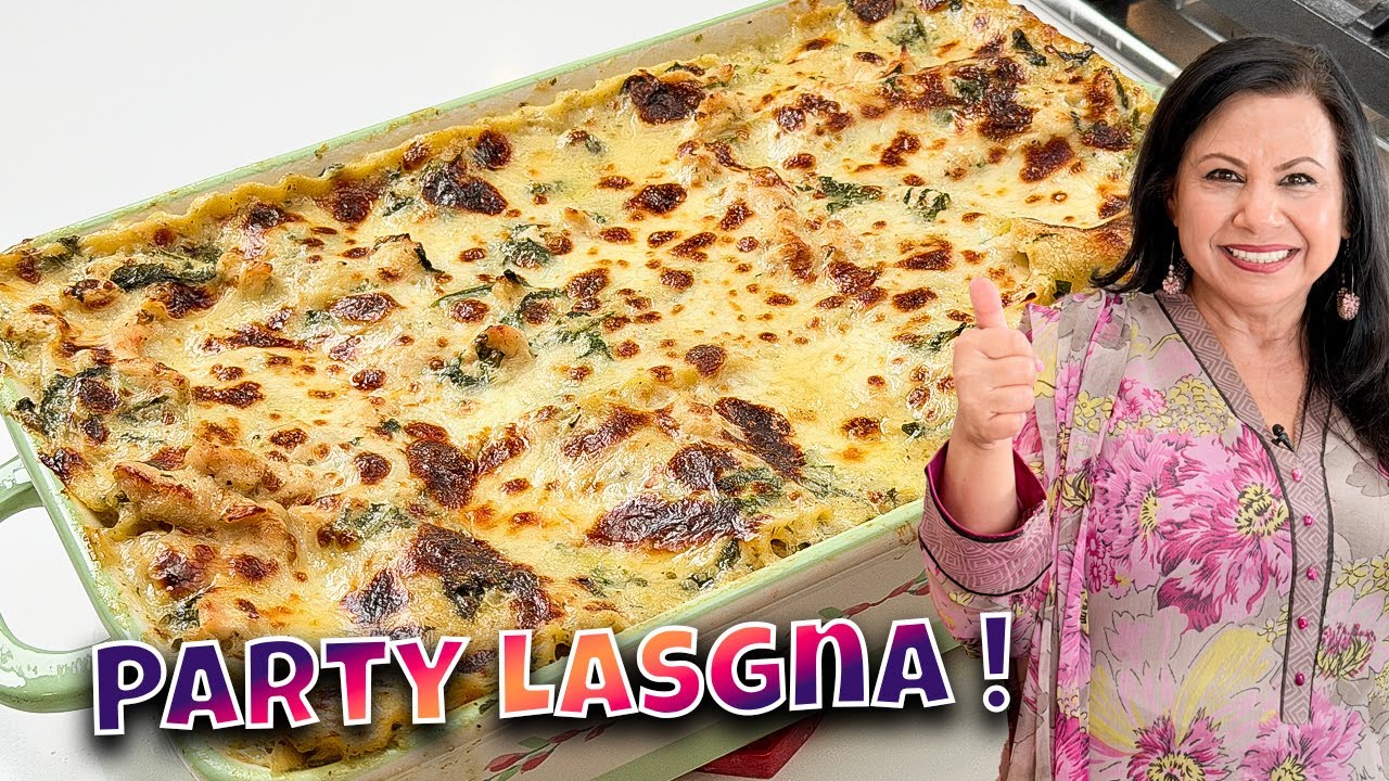 Party ke Liye Best Idea White Sauce Wala Lasagna Recipe in Urdu Hindi - RKK