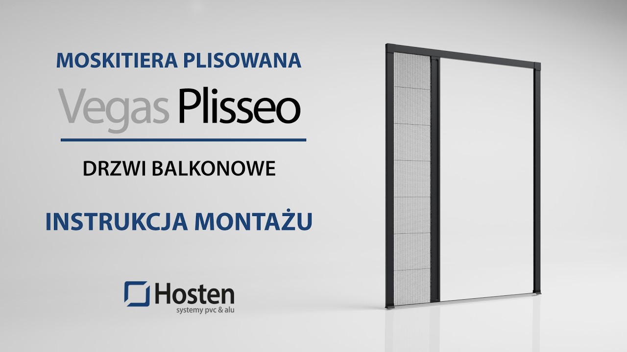 Moskitiera plisowana Vegas Plisseo - montaż do profilu okiennego balkonowego - instrukcja montażu