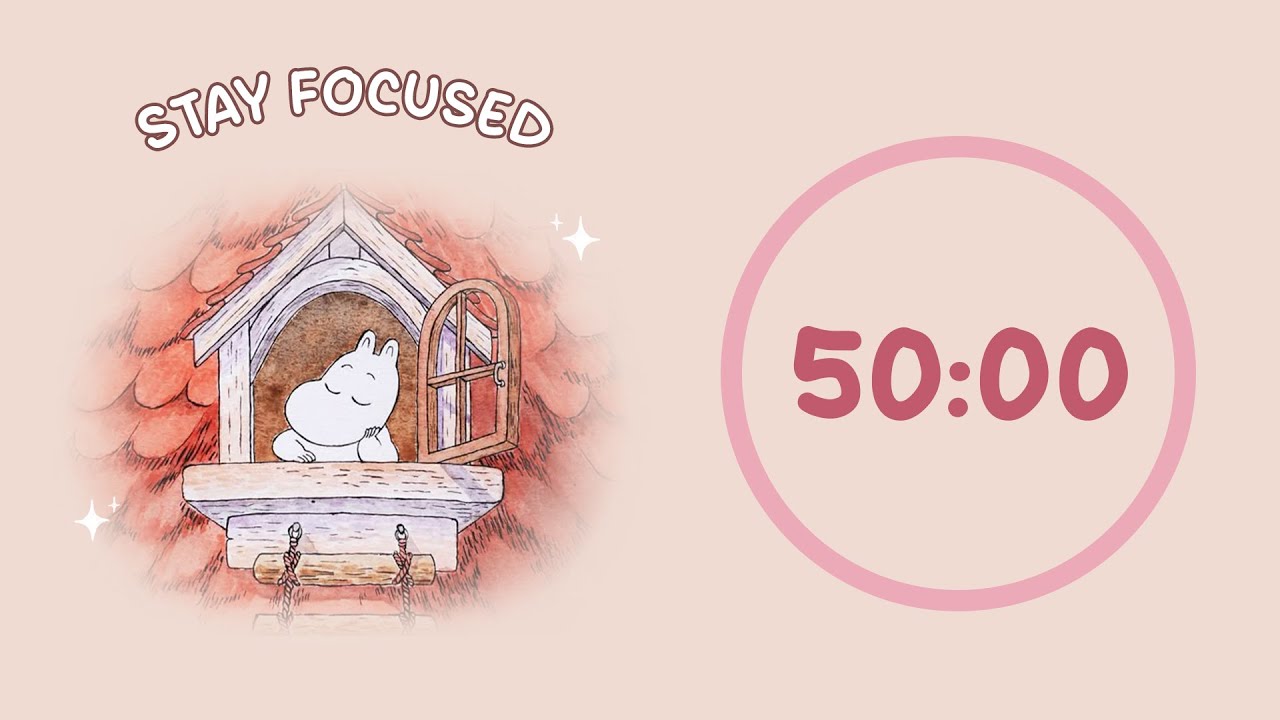 🏡 Study with Me | Moomin Relaxing in a Cozy Home | 50/10 Timer | Chill Lo-fi 🎶| 4 Hour Focus Session