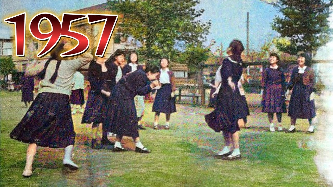 1957年　古いアルバムの写真の場所を探してみる　～都会の中学校は現在どうなっていますか～