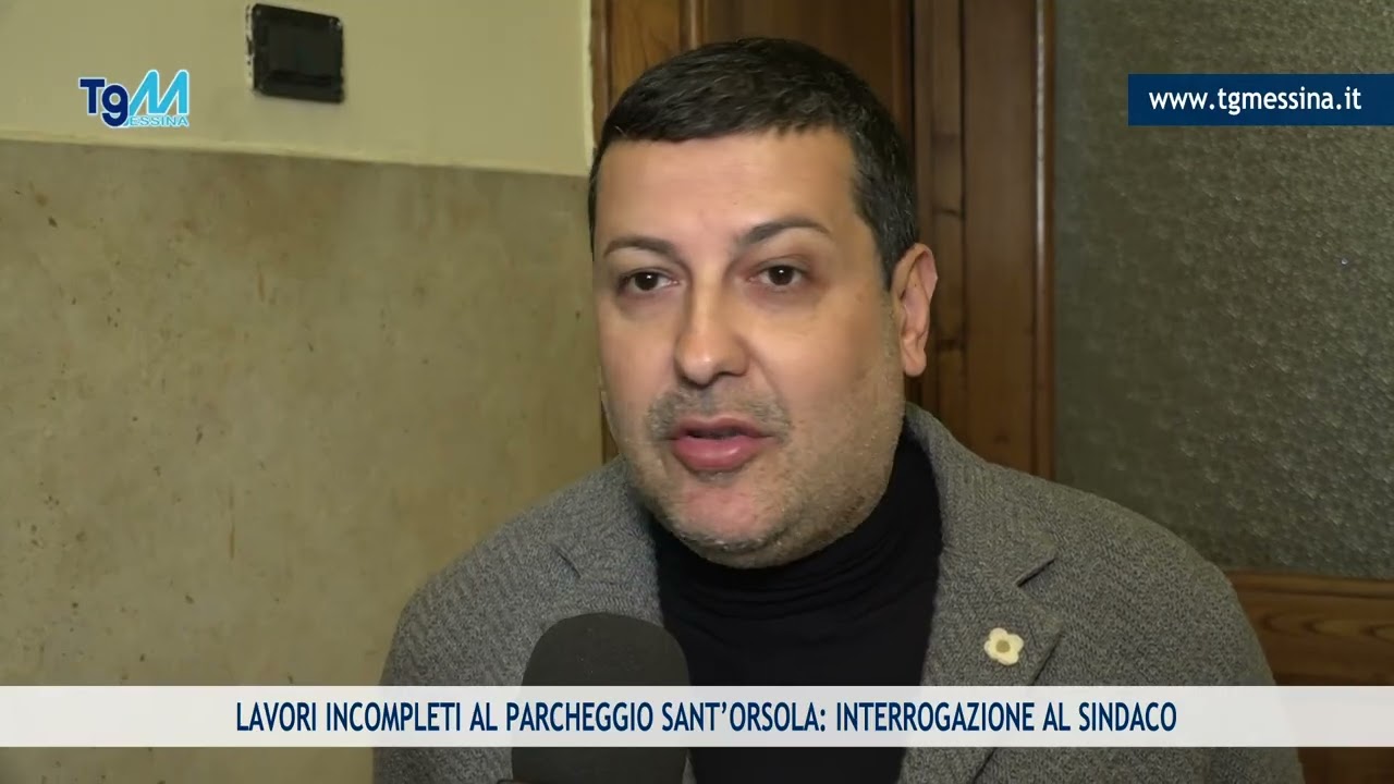 LAVORI INCOMPLETI AL PARCHEGGIO SANT’ORSOLA: INTERROGAZIONE AL SINDACO