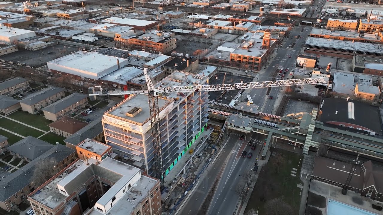 Drone View Of New Construction At 140 N Ashland Avenue