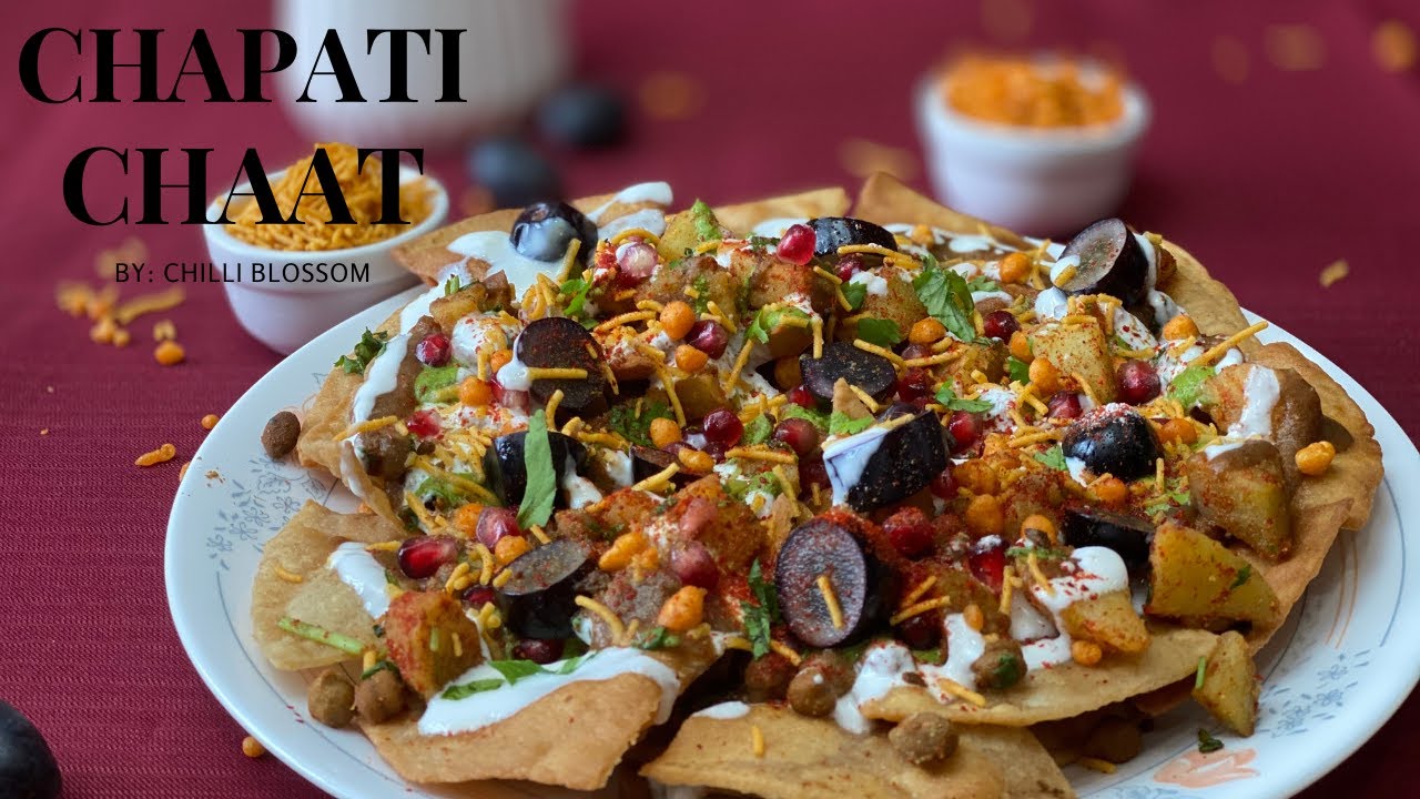 CHAPATI CHAAT || ROTI CHAAT || LEFT OVER ROTI CHAAT || EASY CHAAT RECIPE || CHILLI BLOSSOM