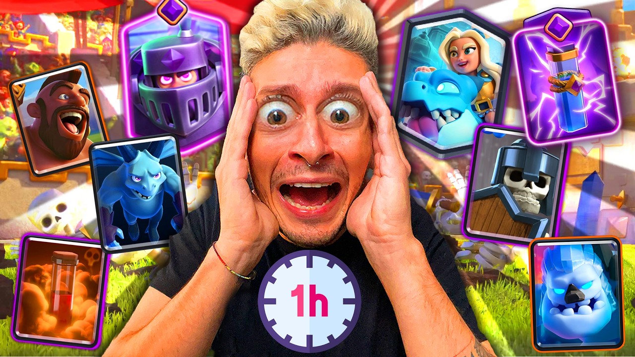 GIOCO 1 ORA NELLA LEGA DI CLASH ROYALE !!