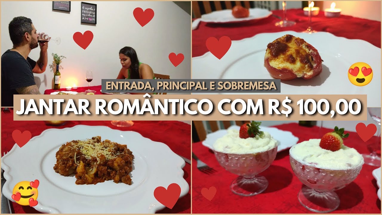 DESAFIO JANTAR ROMÂNTICO COM R$ 100,00 | Jantar simples e fácil para o dia dos namorados