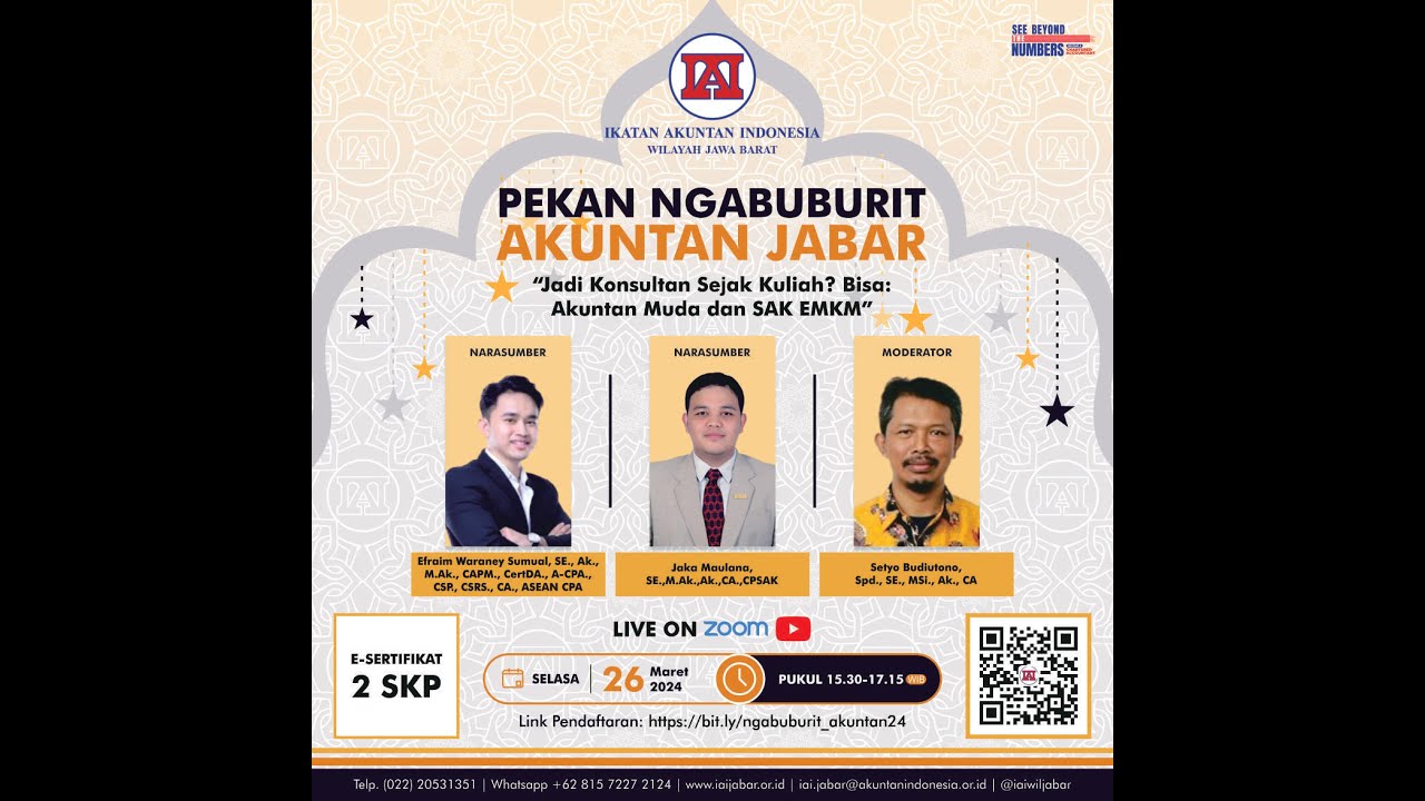 DAY 1 -PEKAN NGABUBURIT AKUNTAN JABAR- “Jadi Konsultan sejak kuliah? Bisa:Akuntan Muda dan SAK EMKM”