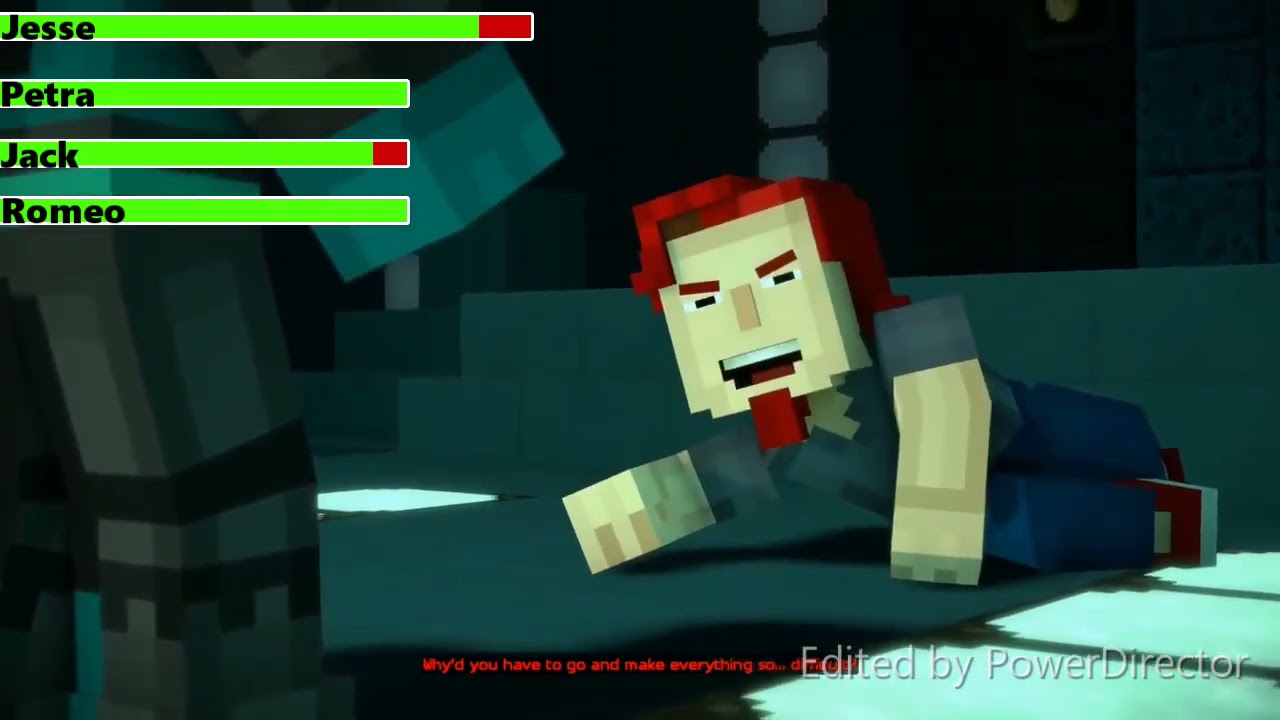 Minecraft: финальная битва второго сезона сюжетного режима с полосками здоровья (отредактировано ...