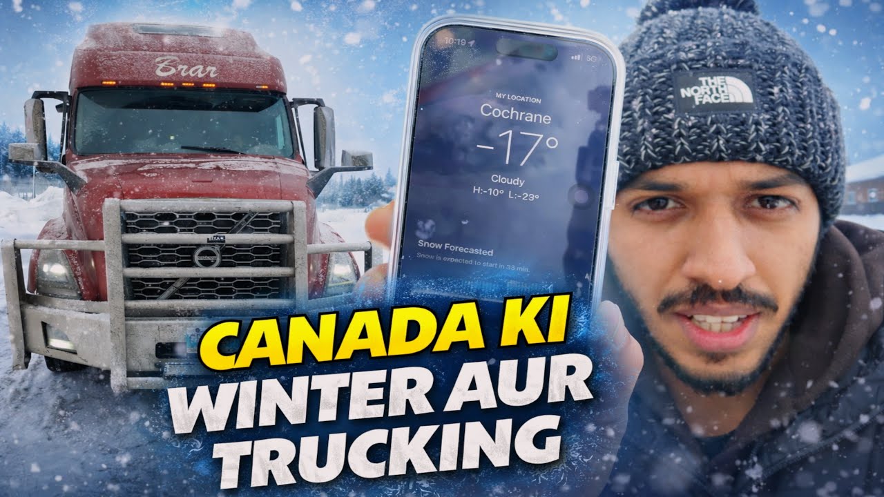-25 temperature aur sb kuch freeze 🥶| Winter Trucking in Canada 🇨🇦