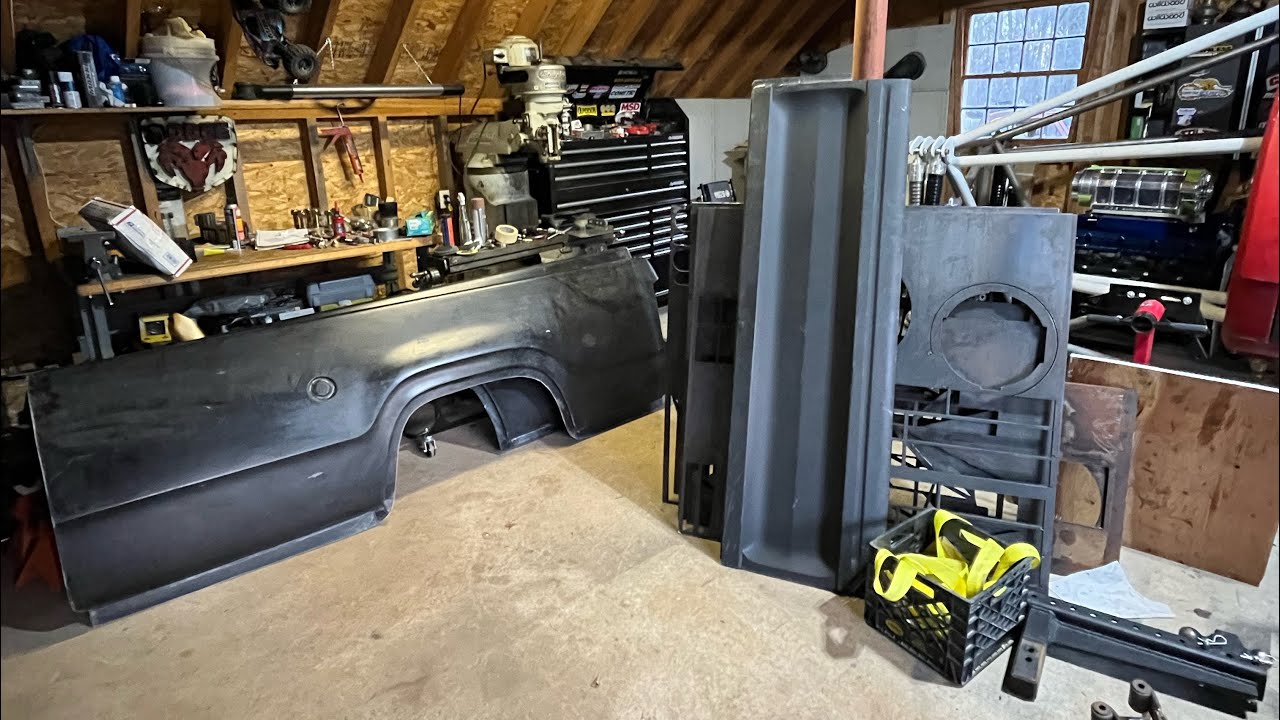 Fiberglass bed and engine parts!