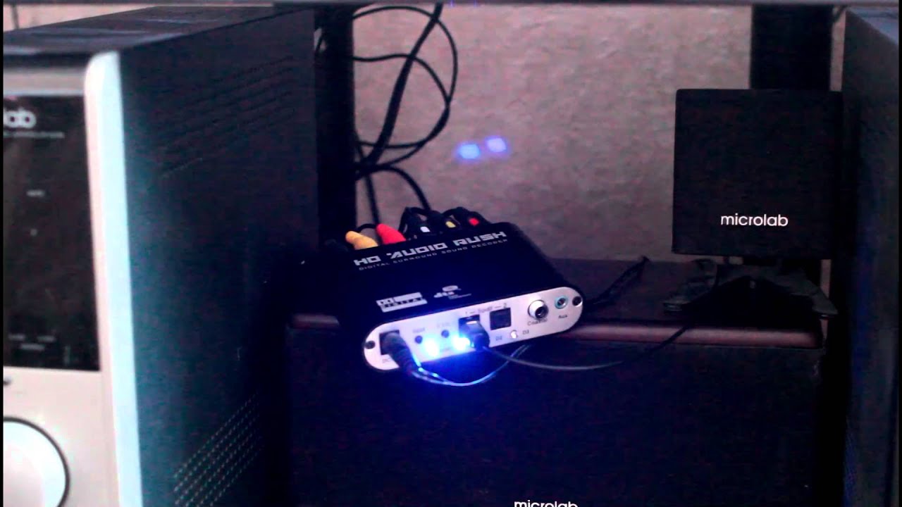 PC колонки 5.1 к PS4 подключаем через декодер