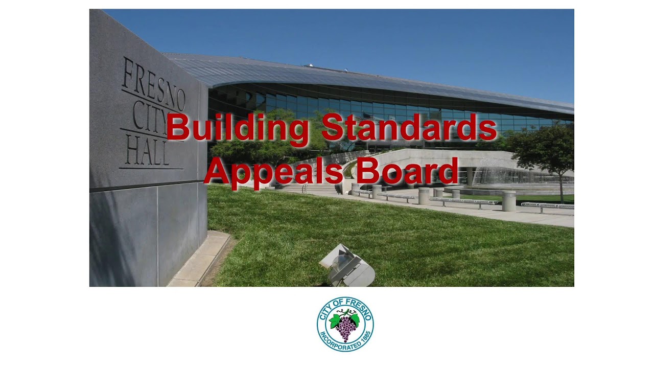 Fresno Building Standards Appeals Board Meeting 1/20/2026