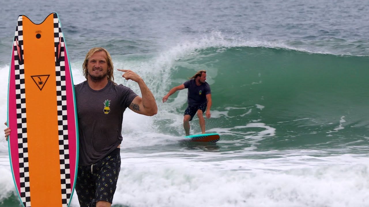 My First Time Surfing a Retro Twin Fin Soft Top!