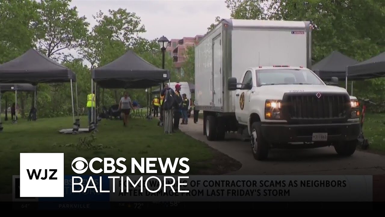 Baltimore County police warn about post-storm repair scams