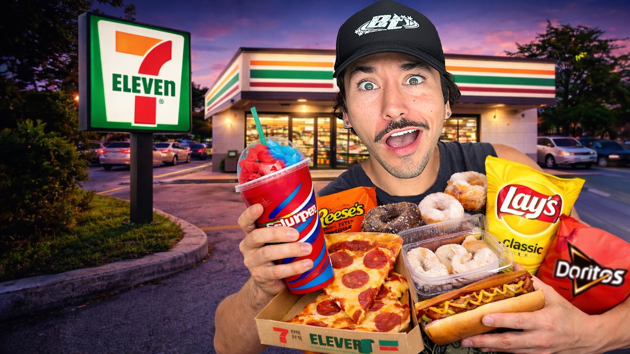 Ем в 7-Eleven 24 часа подряд... (Невероятный гастрономический челлендж)