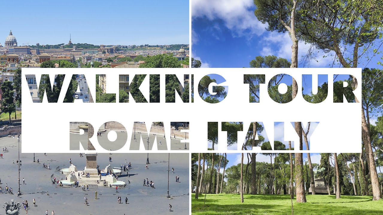 Rome, Italy 【Walking Tour 4k 】 ► Piazza del Popolo ► Villa Borghese gardens