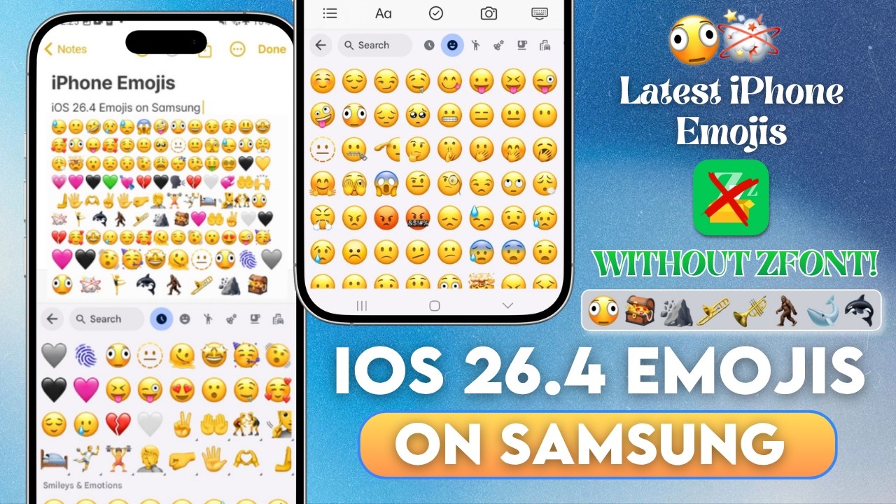 Устанавливаем эмодзи iOS 16.4 на любой Samsung без zFont! (любая версия Android)