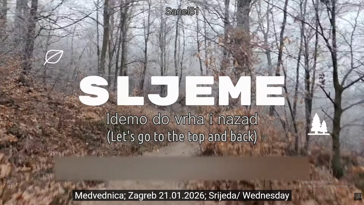 Sljeme ; Medvednica (Planinarenje na vrh i nazad) 21.01.2026. Zagreb