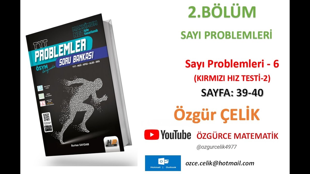 Hız ve Renk TYT Problemler-Sayı Problemleri 6(Kırmızı Hız Testi 2) (sayfa: 39-40)