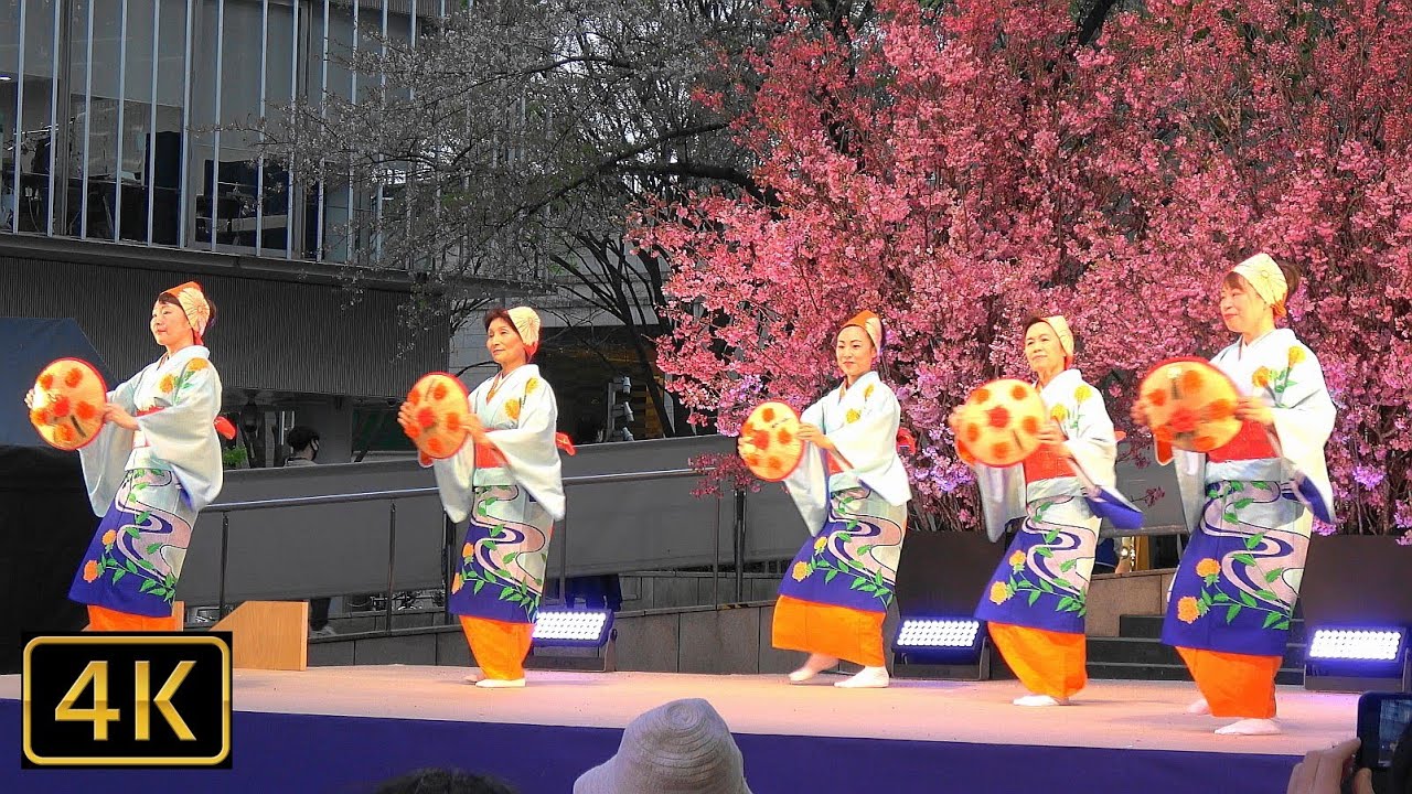 4K【六本木ヒルズで花笠踊り👘】東京初披露❗️元モップスの🎸星勝氏がアレンジ『花笠音頭☆』他 2023.4.2 @六本木ヒルズアリーナ