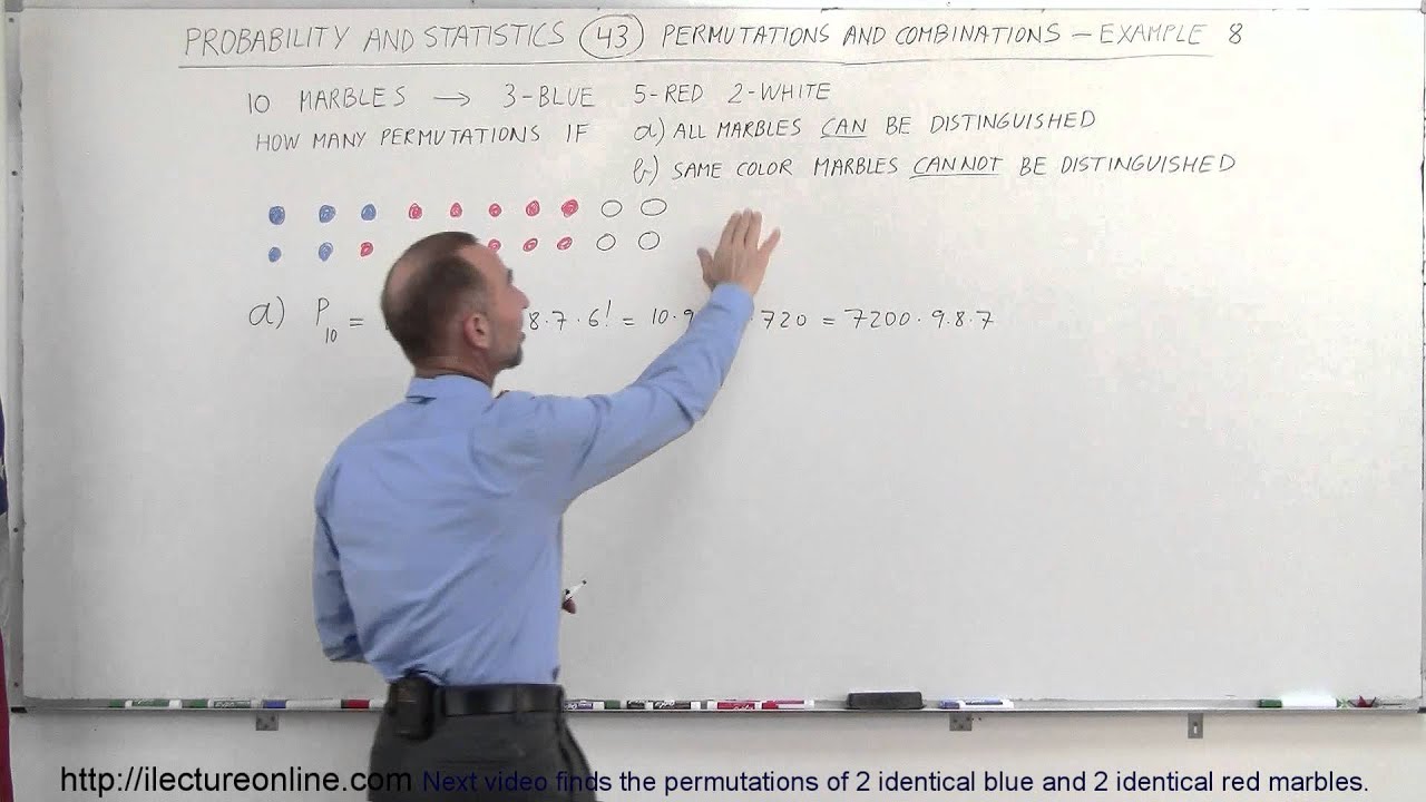 Probability & Statistics (43 of 62) Permutations and Combinations - Example 8