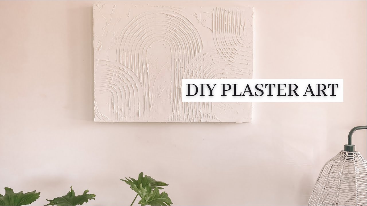 DIY PLASTER ART | How to Make a Minimalist Textured Canvas ♡
