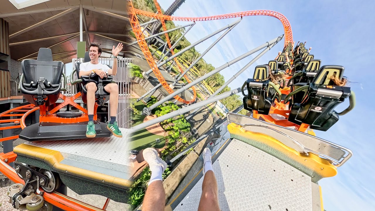 Steel Taipan Spinning Seat POV - Launch Coaster with Rotating Seat at Dreamworld