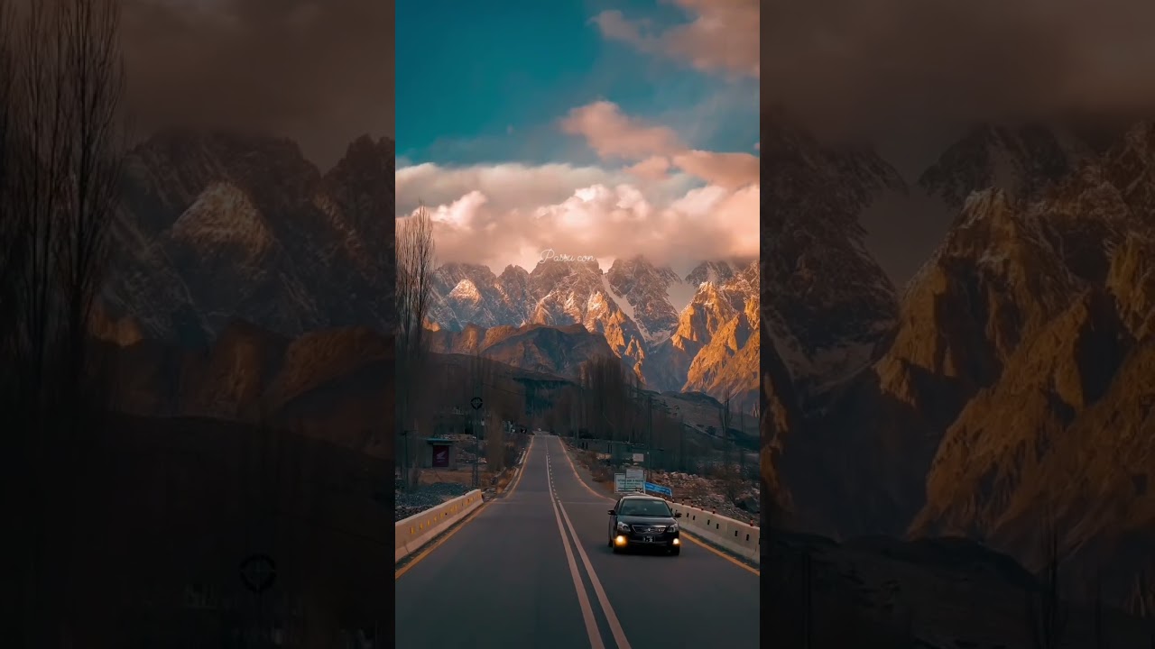 "Road to Passu Cones – Nature’s Masterpiece from Gulmit 🏔️🚗"