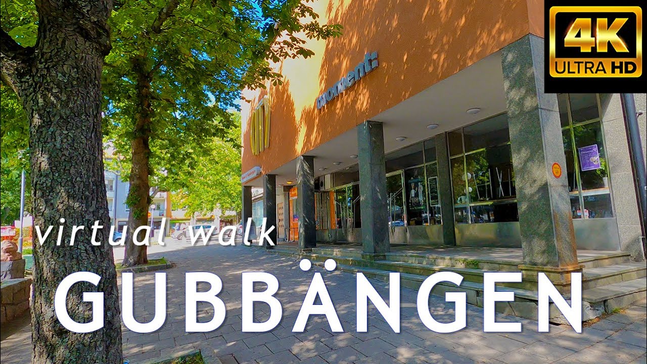 Stockholm suburb Gubbängen has a nice small-town vibe [4K] #virtual #walk #4k