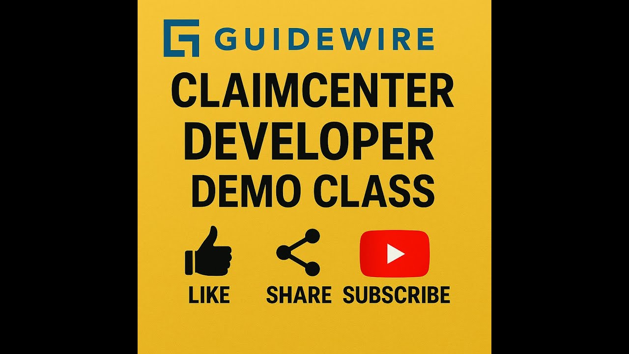 🔴 Guidewire ClaimCenter Developer Demo Class | Real-Time Training + Certification Support