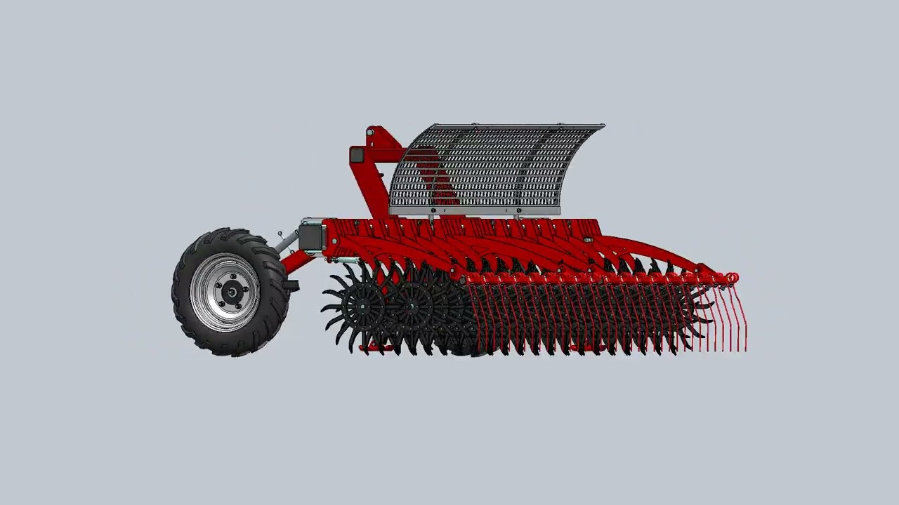 Mounted rotary harrow