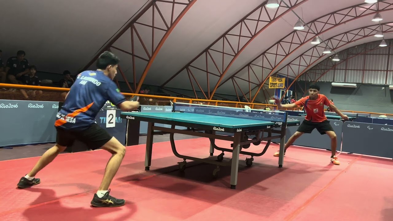 Felipe Nobre x Cauã Silva.                     semi final absoluto B, liga manauara de tênis de mesa