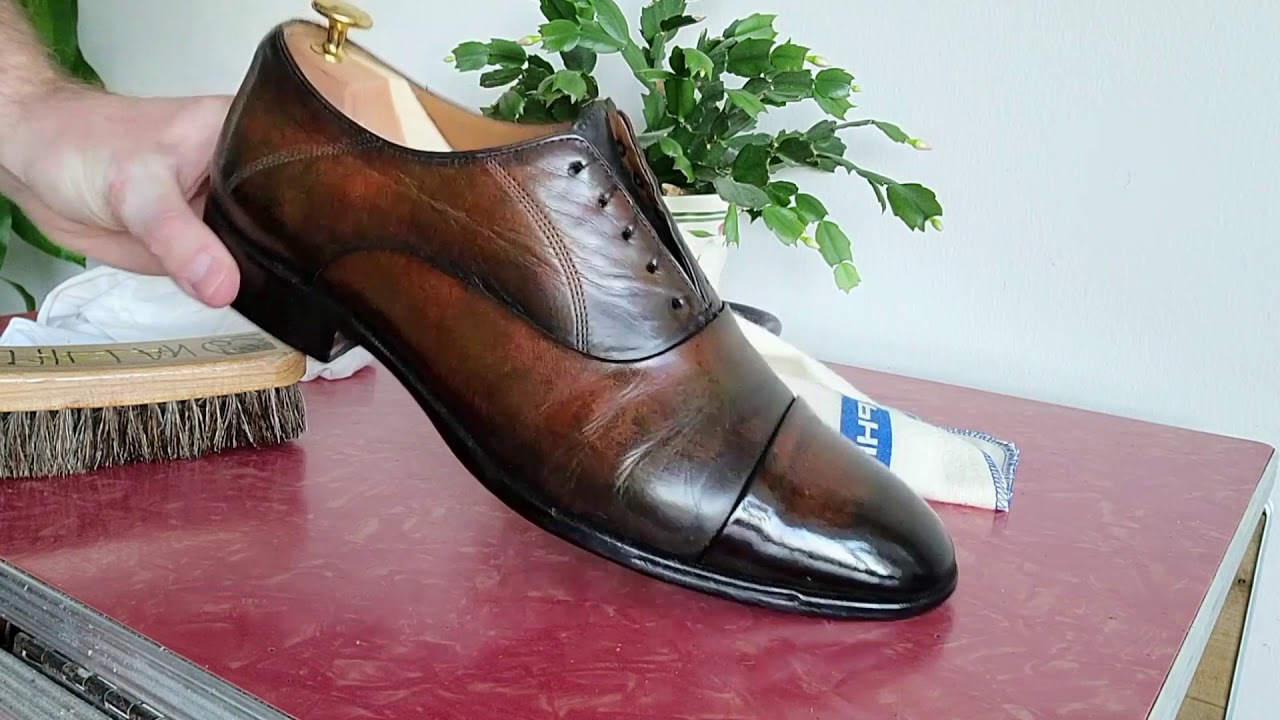 Creating a Patina and Mirror Shining Thrifted Shoes