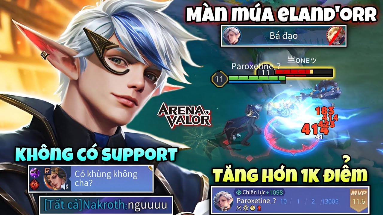 Màn Múa Eland'orr Tăng Hơn 1K Điểm Chiến Lực Khi Tiếp Tục Gặp Trận Đấu Không Có Support Căng NTN