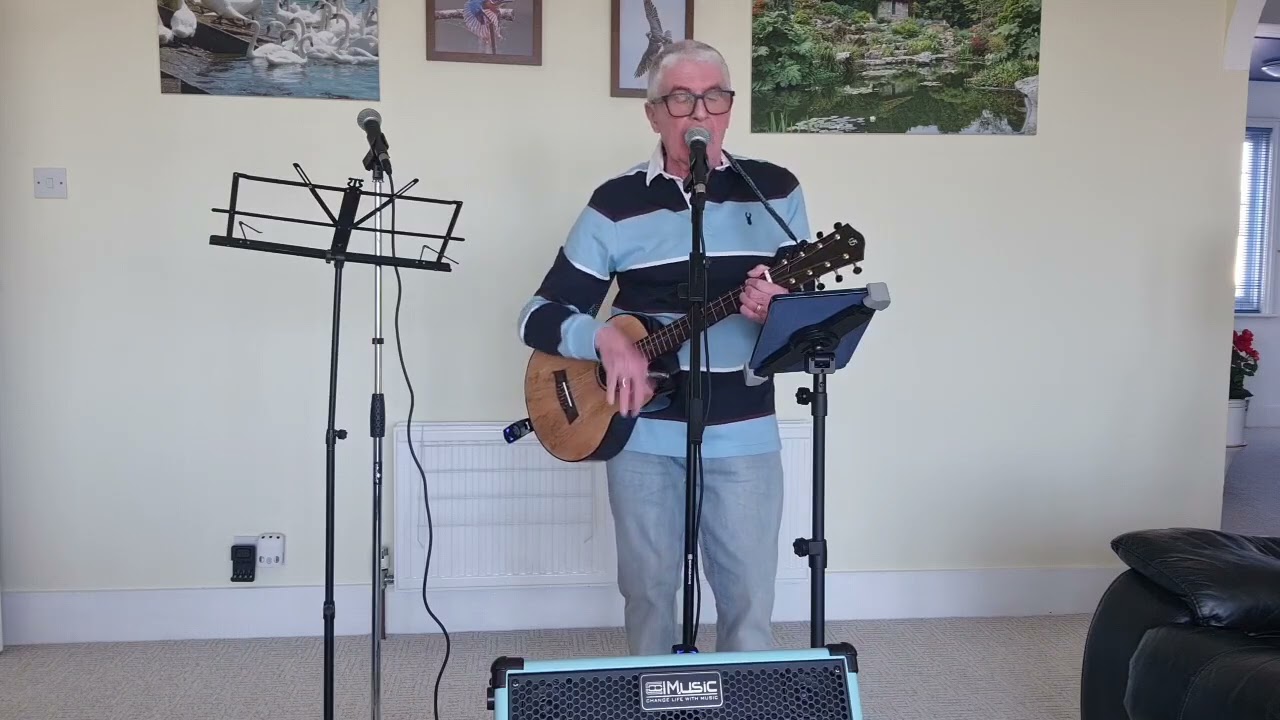 Lucky Man on a Flight Maia 8 steel string Baritone Ukulele (Chords & Lyrics in the Description) 