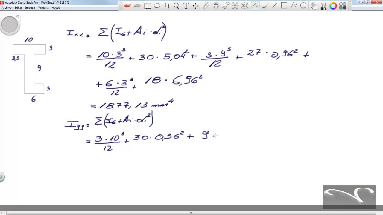 Momento de Inercia y AutoCAD