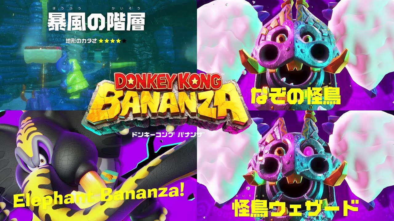 【DKバナンザ】ボス戦『なぞの怪鳥/怪鳥ウィザード』暴風の階層 Donkey Kong Bananza