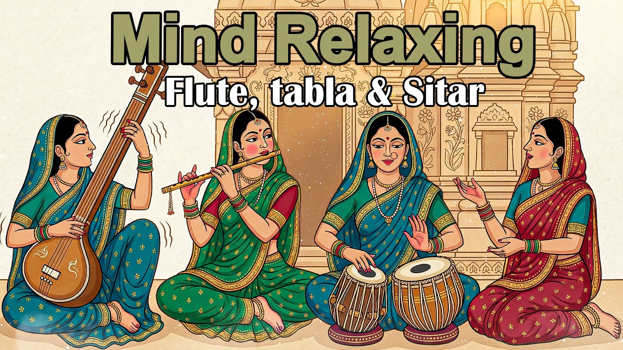Mind Relaxing Flute Tabla and Sitar Compilation | Hindustani Instrumental Music