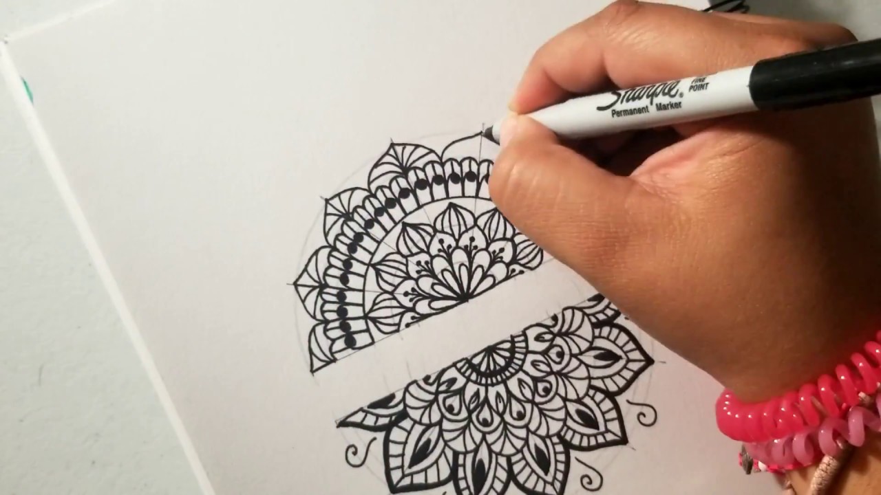 Como hacer Mandalas a la mitad! | Half & Half Mandala | Shantal Art