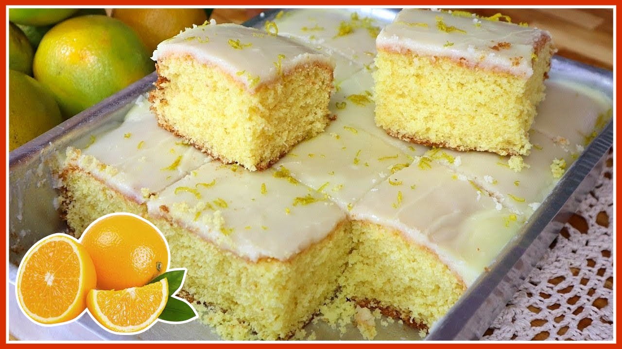 BOLO DE LARANJA COM GLACÊ CASEIRO I RECEITA SIMPLES E DELICIOSA