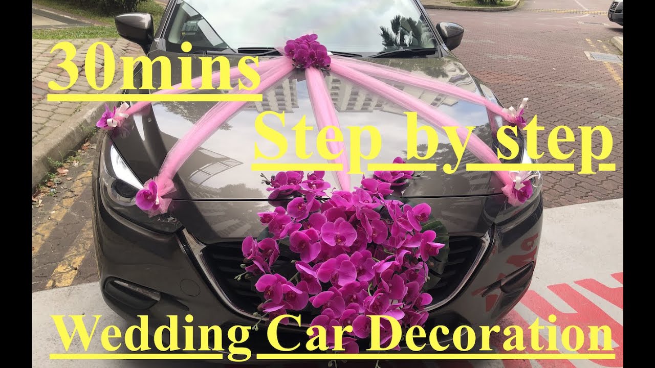 Wedding Car Decoration｜Tutorial Step by Step | 绑花车 教程 | Design Lines 5 | Huamama Singapore