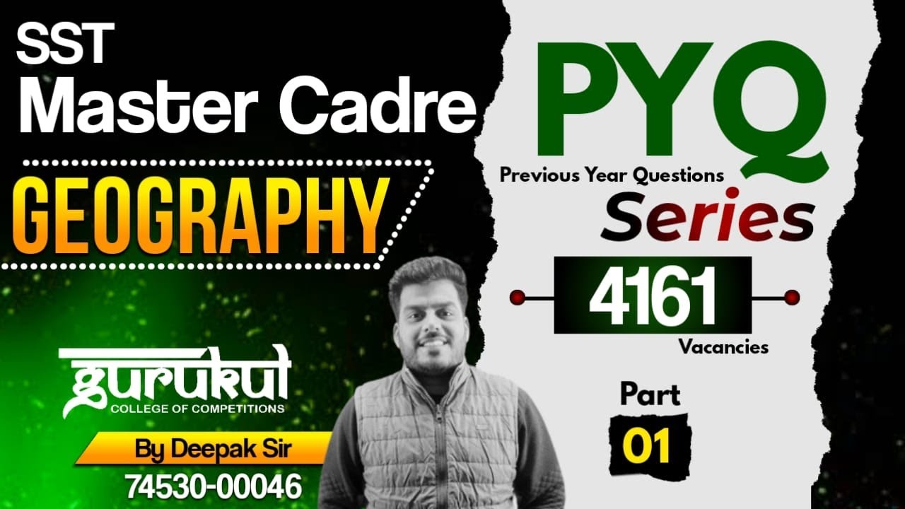 Master Cadre SST Preparation | Geography - Master Cadre Previous Year Question Paper 01