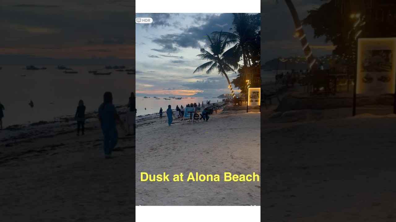 Golden Sunset at Alona Beach 🌅 #AlonaBeach #shorts