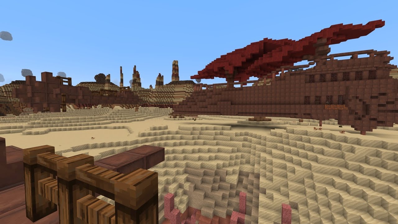 Minecraft Star Wars Mashup Pack Tour - Tatooine (Jabba's Palace + Mos Eisley)