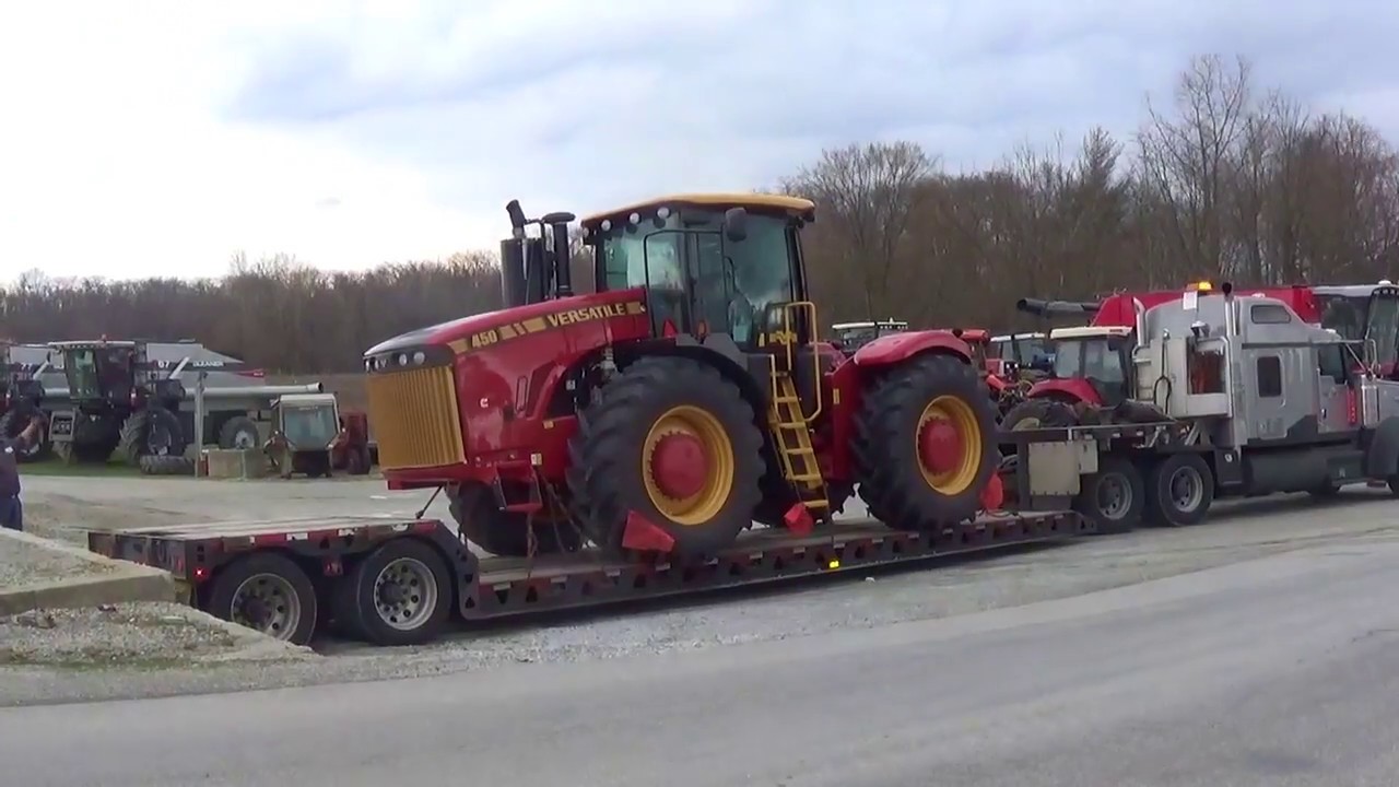New Versatile 450 Tractor being delivered to Schmidt Machine Company