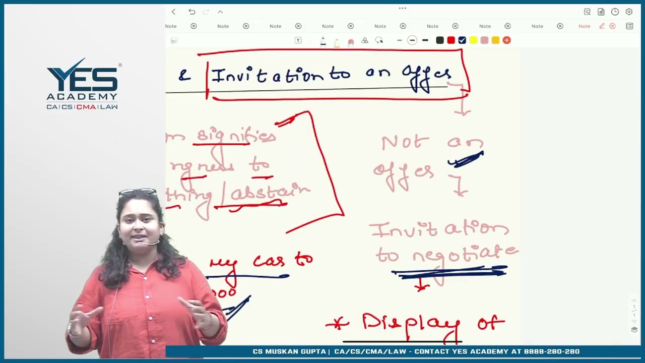 Law Entrance | Difference Between Offer and Invitation to Offer | Adv. Muskan Gupta